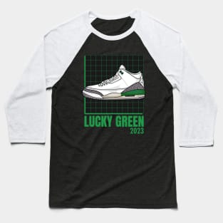 AJ 3 Retro Lucky Green Sneaker Baseball T-Shirt